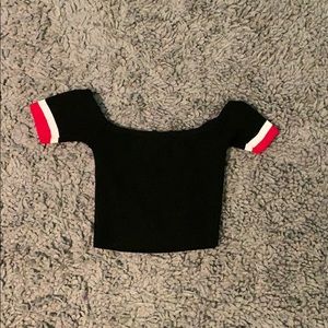 off the shoulder crop top